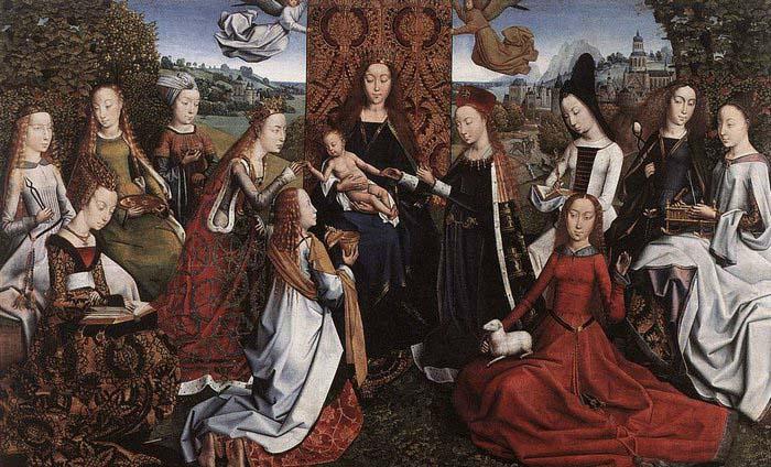 Master of the Saint Lucy Legend Virgin Surrounded by Female Saints oil painting image